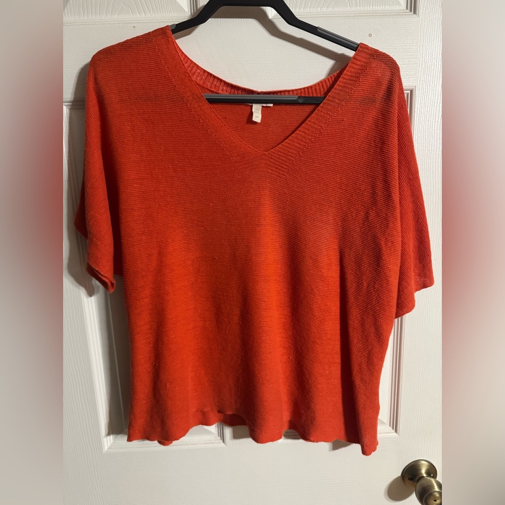 Eileen Fisher Orange Short Sleeve Tee